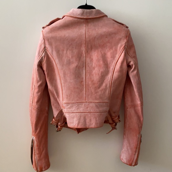 Iro Leather Moto Jacket Sz 36 - Picture 10 of 16